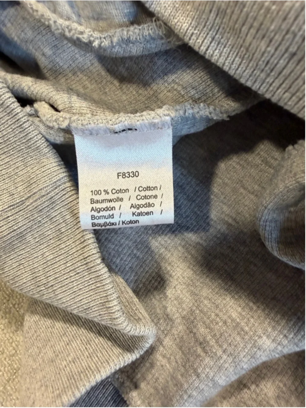 Lacoste light gray quarter zip cotton sweatshirt men’s XL